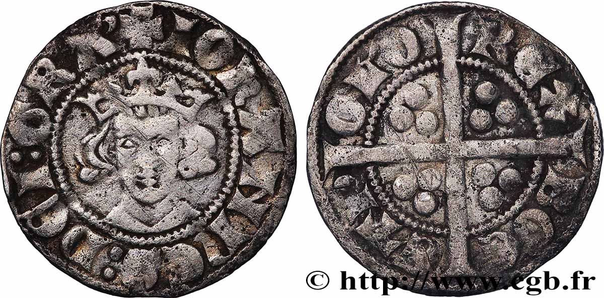 LUXEMBOURG - JEAN de LUXEMBOURG ET DE BOHÈME dit L AVEUGLE Esterlin n.d. Damvillers TTB