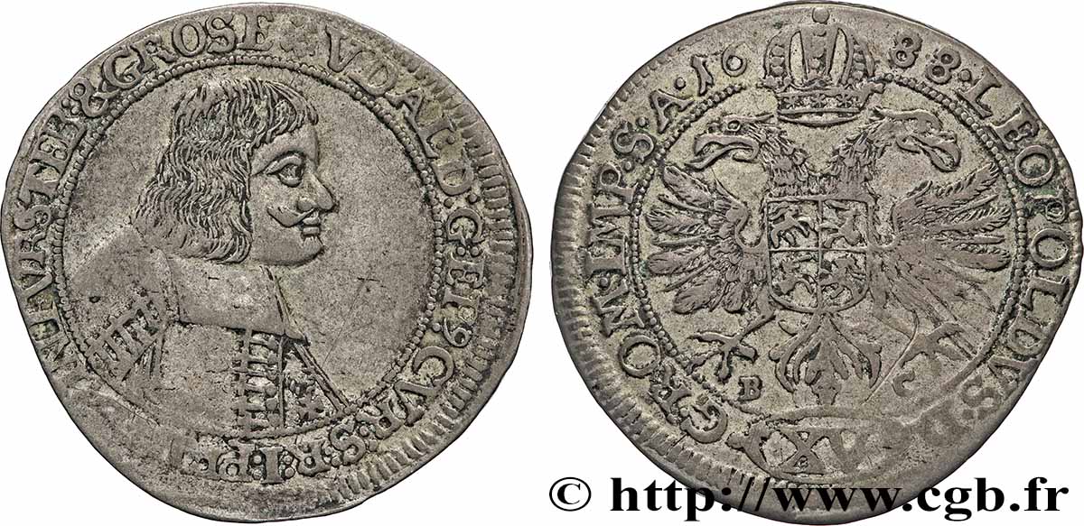 SCHWEIZ - KANTON GRAUBÜNDEN 15 Kreuzer - Ulrich VI 1688 SS
