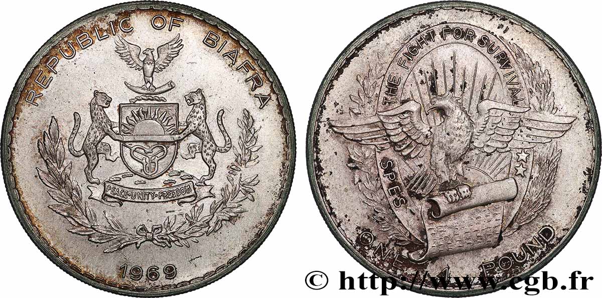 BIAFRA 1 Pound 1969 fVZ