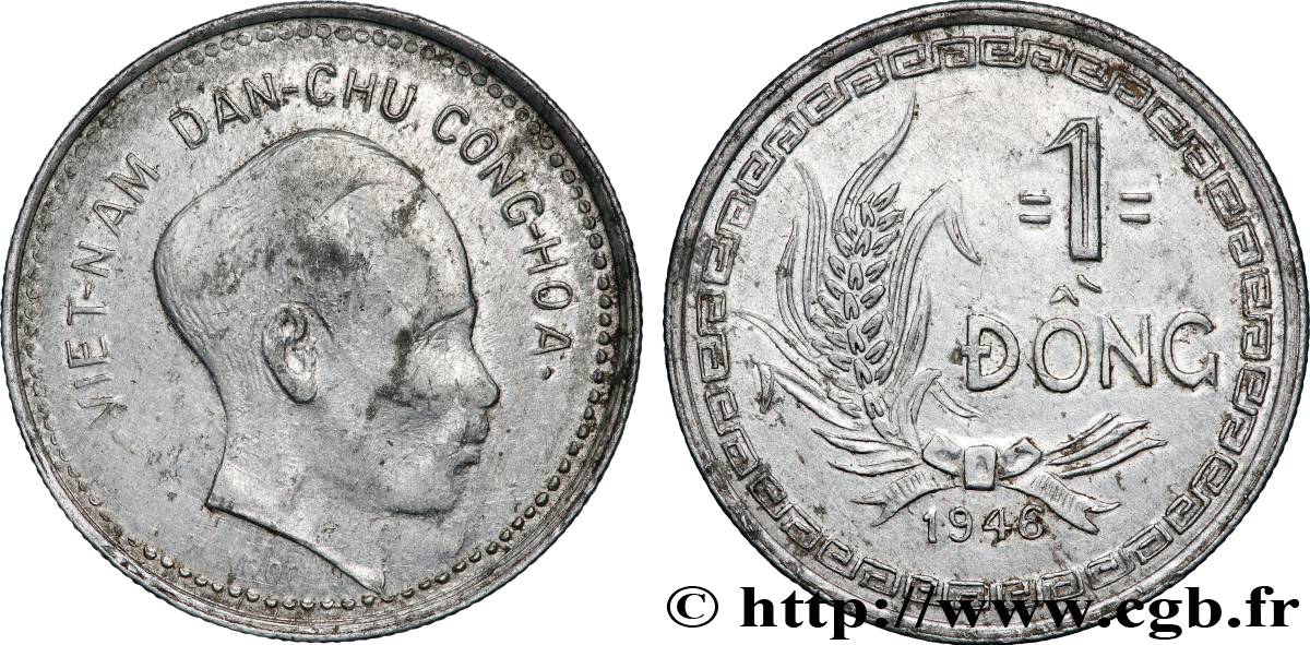 VIETNAM 1 Dong Ho Chi Minh 1946 fSS