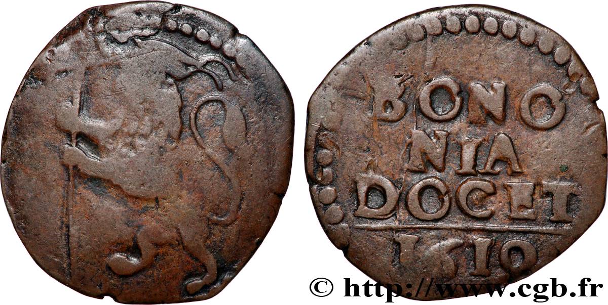 ITALIE - PAPAL STATES - PAUL V (Camillo Borghese) Quattrino 1610 Bologne VF