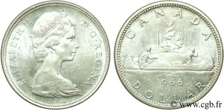 CANADA 1 Dollar Elisabeth II 1966  SUP 