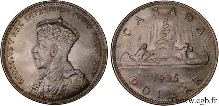 CANADA 1 Dollar Georges V jubilé d’argent 1935  SPL 