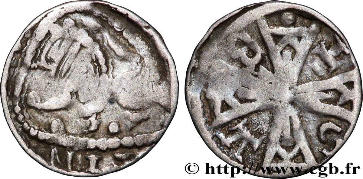 BRABANT - DUCHÉ DE BRABANT - HENRI II ET HENRI III Petit denier ou Maille n.d. Louvain TB+