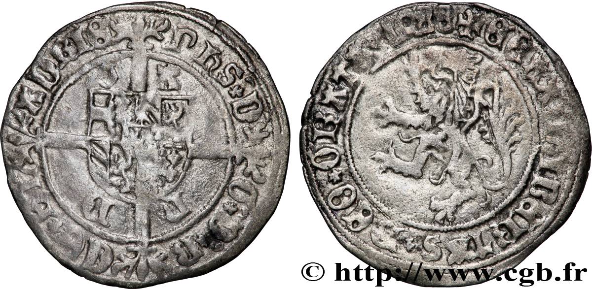 PAYS-BAS BOURGUIGNONS - FLANDRE RÉVOLTÉE CONTRE MAXIMILIEN D AUTRICHE - PHILIPPE LE BEAU Patard (1488) Gand XF