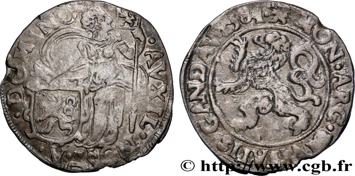PAYS-BAS ESPAGNOLS - COMTÉ DE FLANDRE - PHILIPPE II D ESPAGNE 8 Sols 1584 Gand q.BB