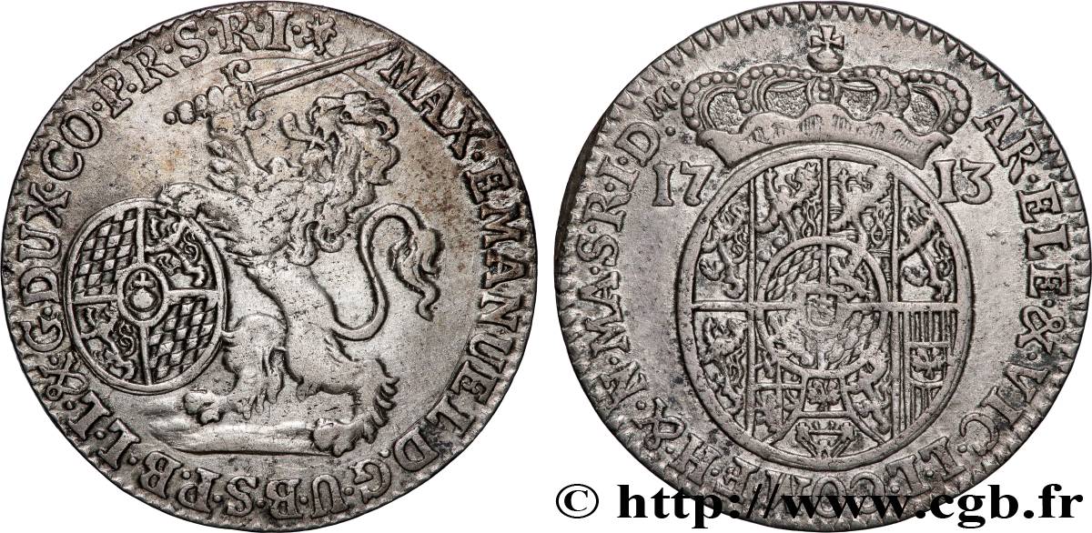 BELGIQUE - NAMUR - MAXIMILIEN- EMMANUEL DE BAVIERE Escalin 1713 Namur SS