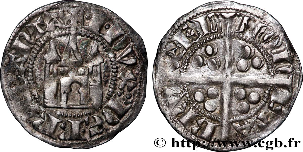 DUCHY OF BRABANT - JEAN III Esterlin au châtel brabançon n.d. Bruxelles fVZ