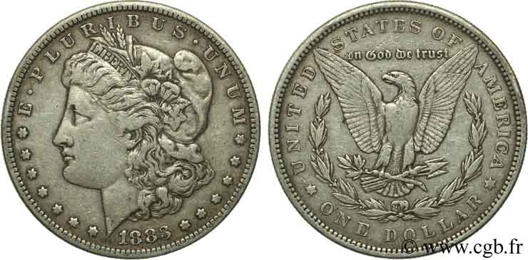 ÉTATS-UNIS D AMÉRIQUE 1 Dollar type Morgan 1883 Philadelphie TTB 