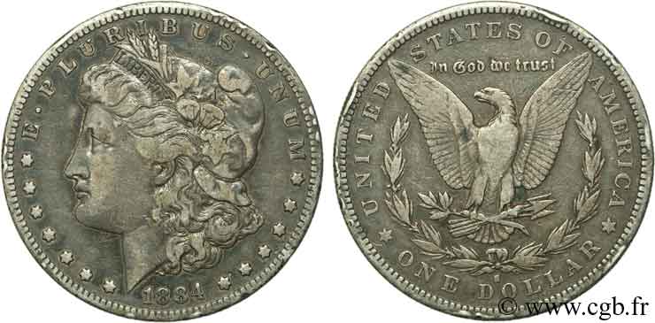 ÉTATS-UNIS D AMÉRIQUE 1 Dollar type Morgan 1884 San Francisco - S TTB 
