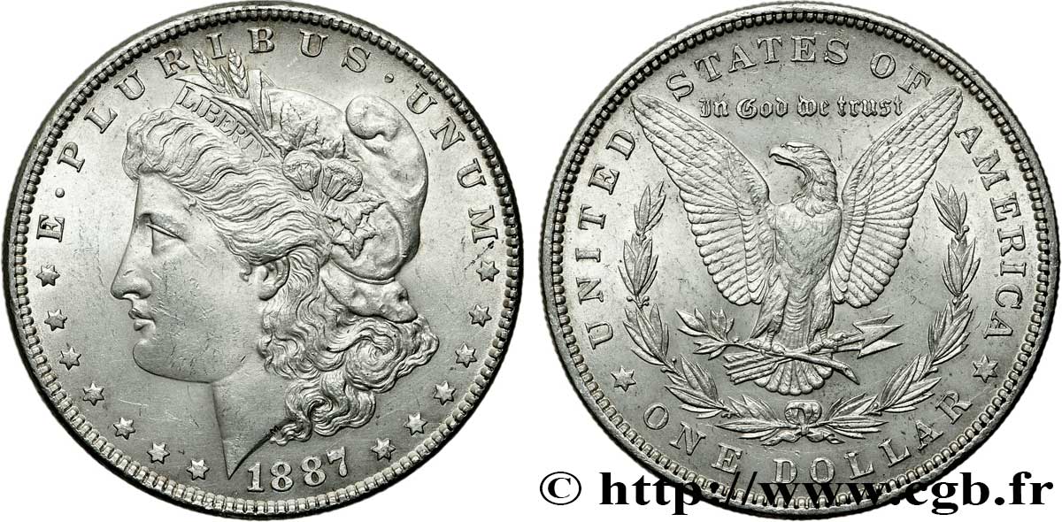 ÉTATS-UNIS D AMÉRIQUE 1 Dollar type Morgan 1887 Philadelphie SUP 