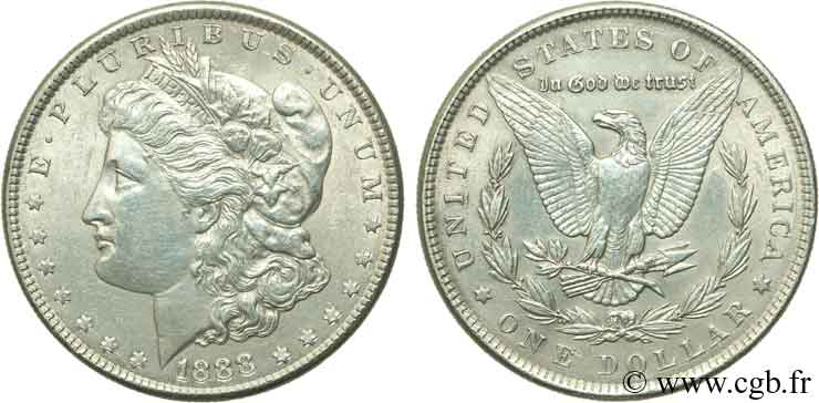 ÉTATS-UNIS D AMÉRIQUE 1 Dollar type Morgan 1888 Philadelphie SUP 