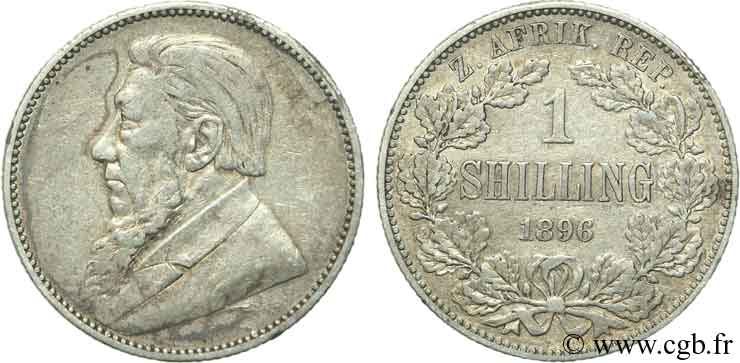 AFRIQUE DU SUD 1 Shilling Kruger 1896  TTB 