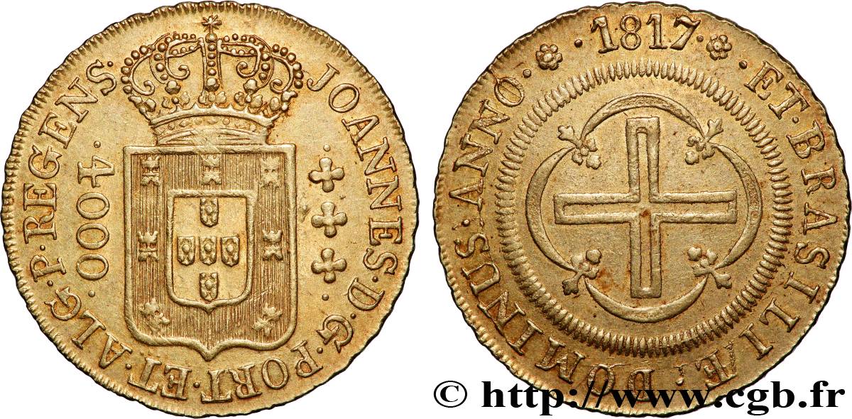 BRÉSIL - JEAN VI 4000 Reis 1817 Rio de Janeiro q.SPL