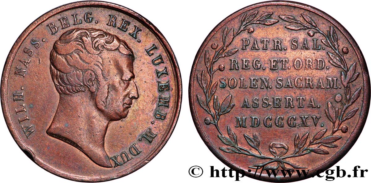 LUSSEMBURGO 1 Liard (jeton) inauguration du Ier Grand-Duc de Luxembourg 1815 Bruxelles BB