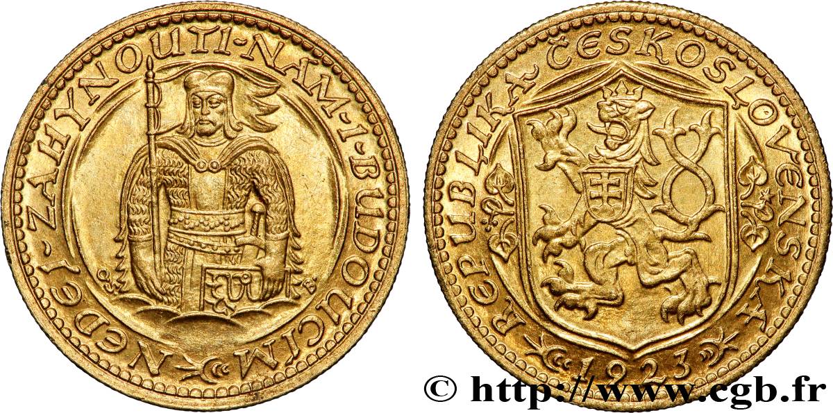 TCHÉCOSLOVAQUIE - RÉPUBLIQUE Ducat 1923 Prague VZ