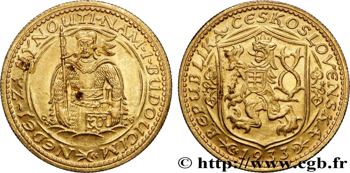 TCHÉCOSLOVAQUIE - RÉPUBLIQUE Ducat 1923 Prague SPL