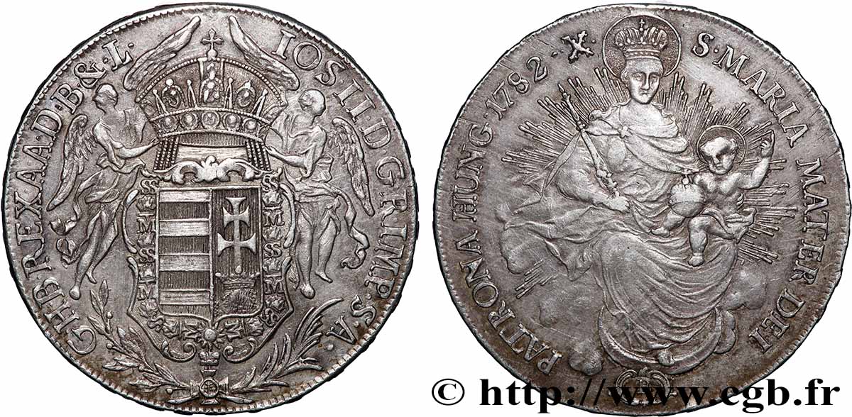HUNGARY 1 Thaler Joseph II 1782 Kremnitz XF