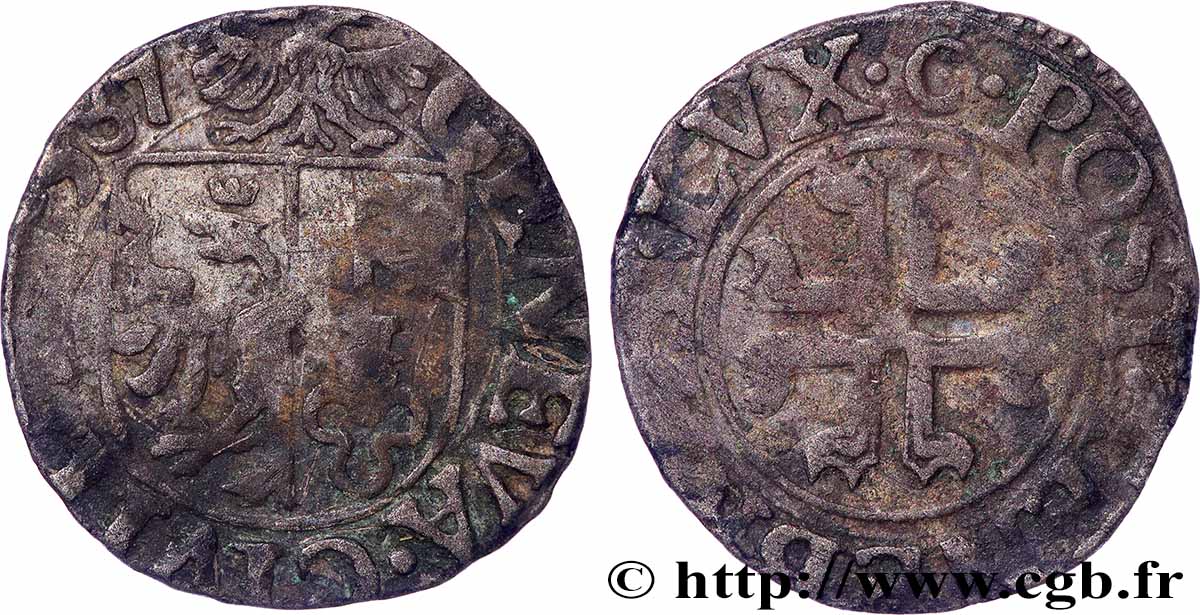 SUISSE - RÉPUBLIQUE DE GENÈVE 1 Sol de Genève 1587 Genève TB+