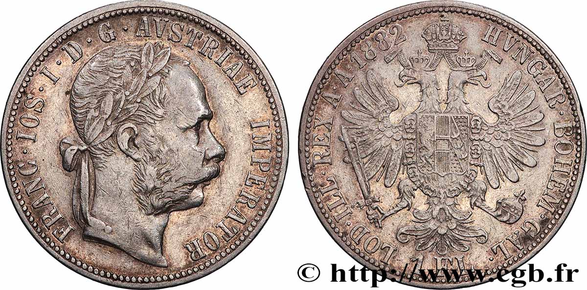 AUSTRIA 1 Florin 1882 Vienne XF