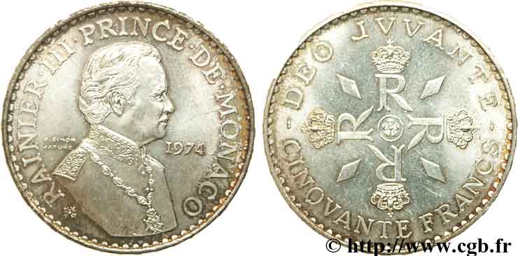 MONACO 50 Francs 1974 Paris SPL 