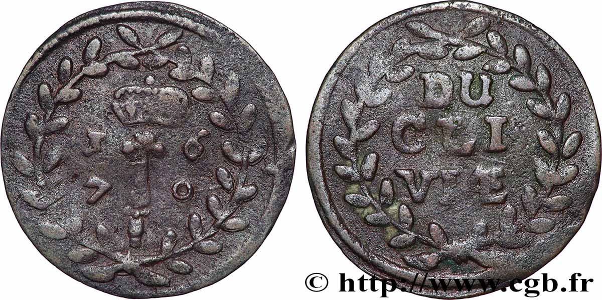 GERMANY - BRANDEBOURG-PRUSSIA - FREDERIC GUILLAUME Ier de BRANDEBOURG Gigot 1670 fSS