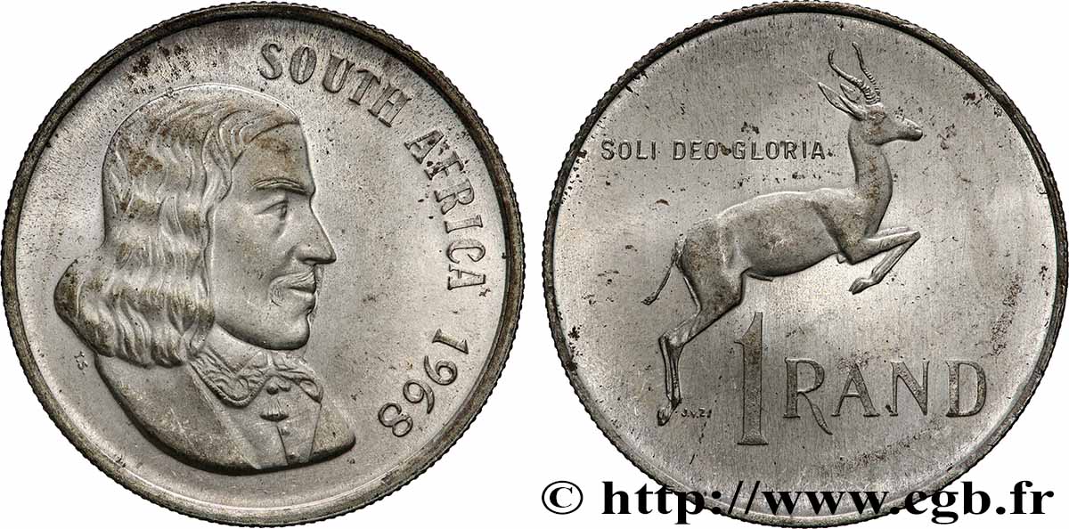SOUTH AFRICA 1 Rand Jan van Riebeek 1968 Pretoria AU