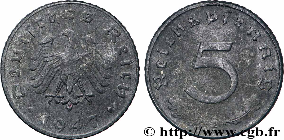 ALEMANIA 5 Reichspfennig 1947 Munich MBC