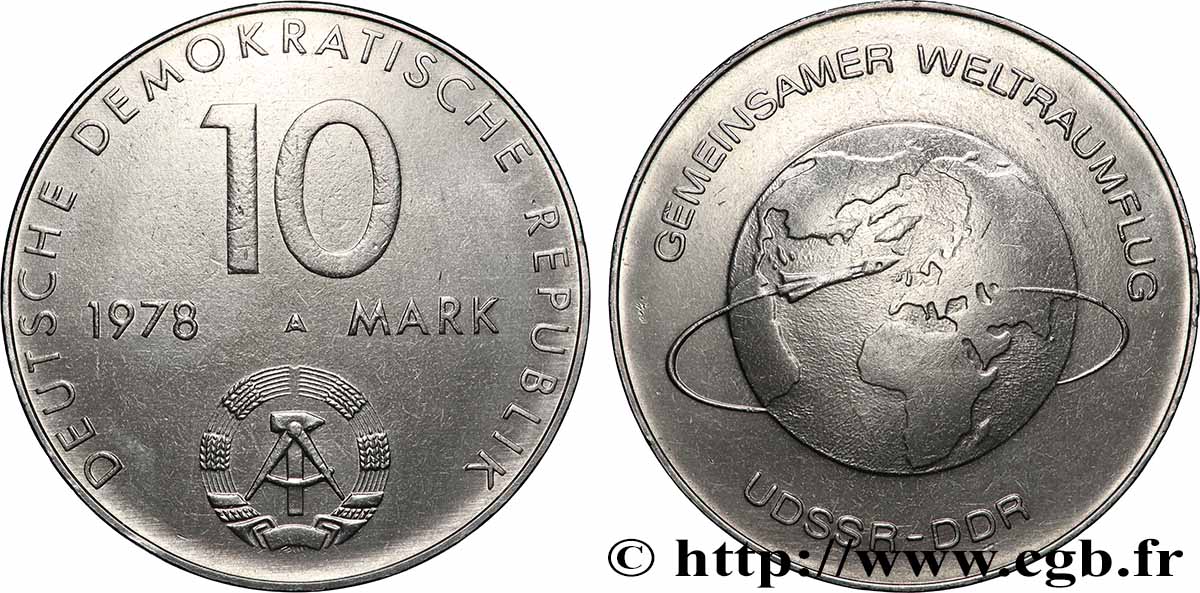 ALLEMAGNE RÉPUBLIQUE DÉMOCRATIQUE 10 Mark Vol URSS-RDA 1978 Berlin SUP