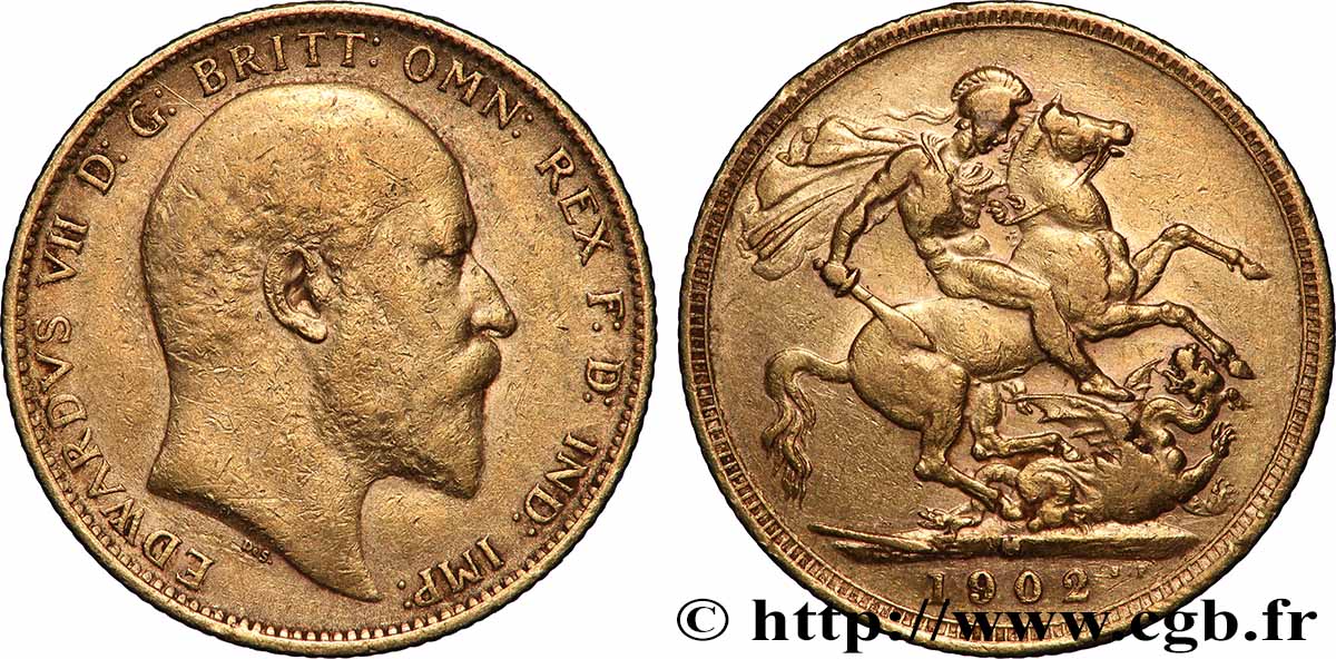 GOLD-, PALLADIUM- UND PLATIN-INVESTITIONEN 1 Souverain Edouard VII 1902 Melbourne SS