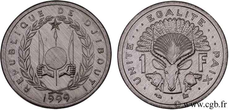 GIBUTI 1 Franc 1999 Paris MS 