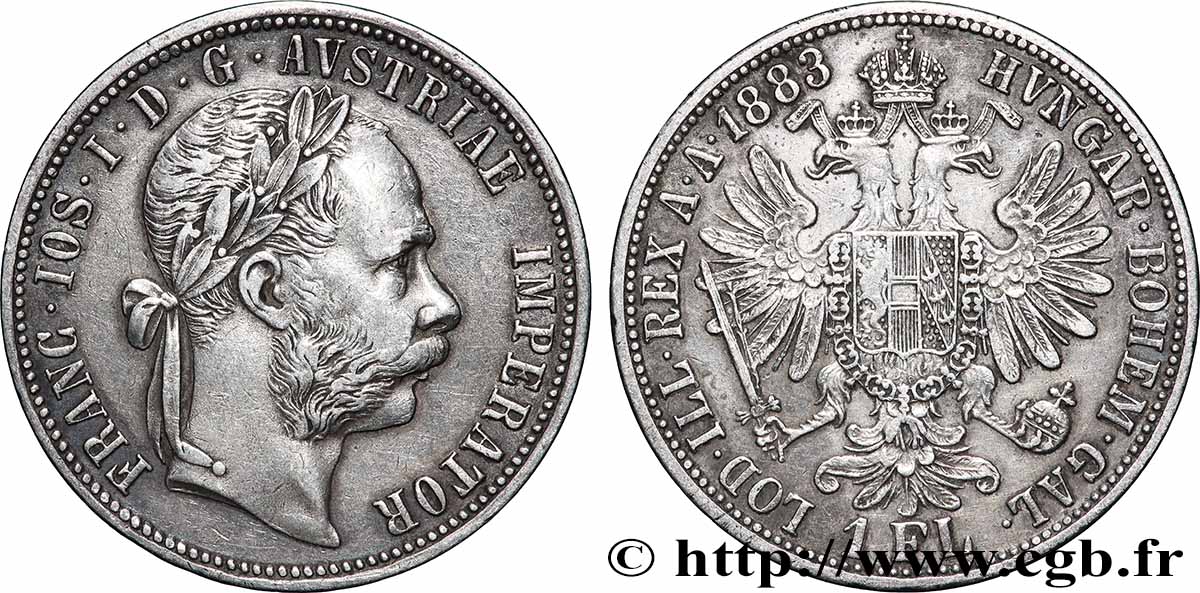 AUTRICHE 1 Florin François-Joseph Ier 1883 Vienne TTB+
