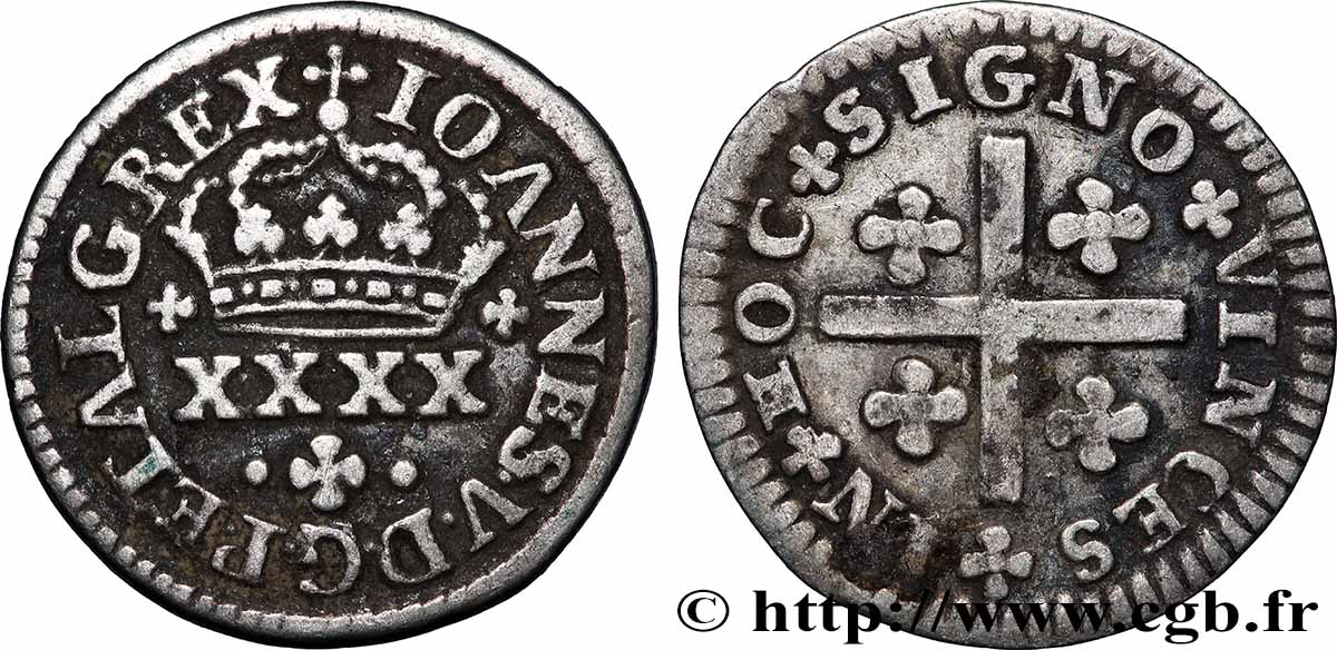 PORTUGAL - KINGDOM OF PORTUGAL - JOHN PRINCE REGENT 1/2 Tostao (50 Reis) n.d. Lisbonne XF