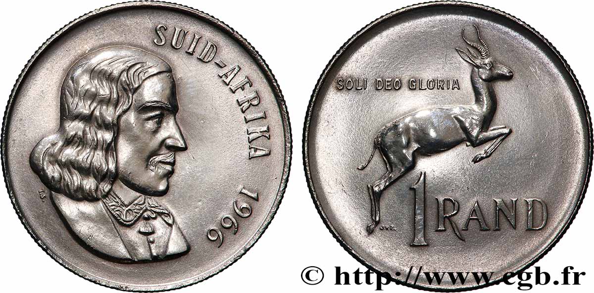 SOUTH AFRICA 1 Rand Jan van Riebeek 1966 Pretoria AU