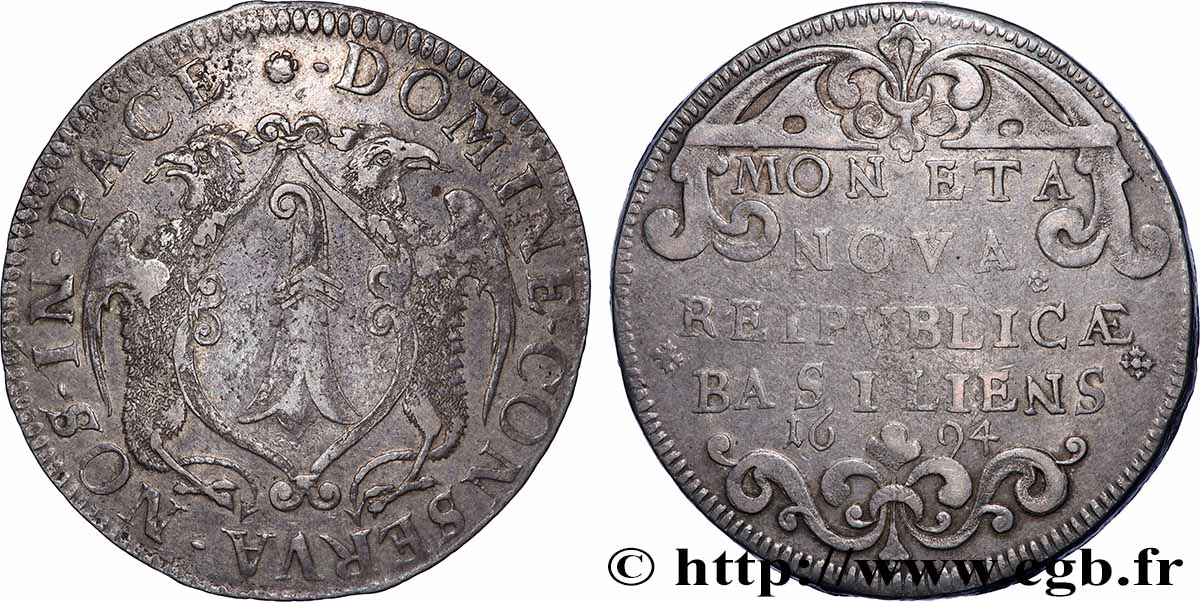 SUISSE - VILLE DE BÂLE Thaler 1694 Bâle TTB