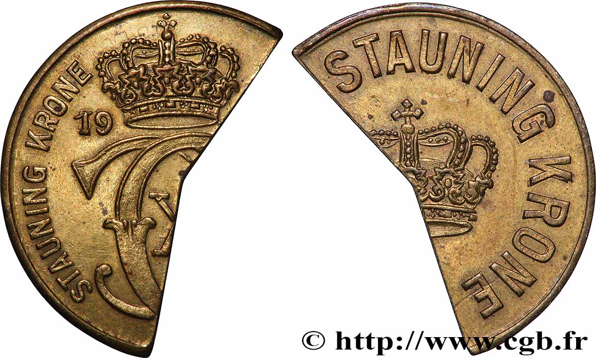DANEMARK Stauning Krone 1933 Copenhague TTB