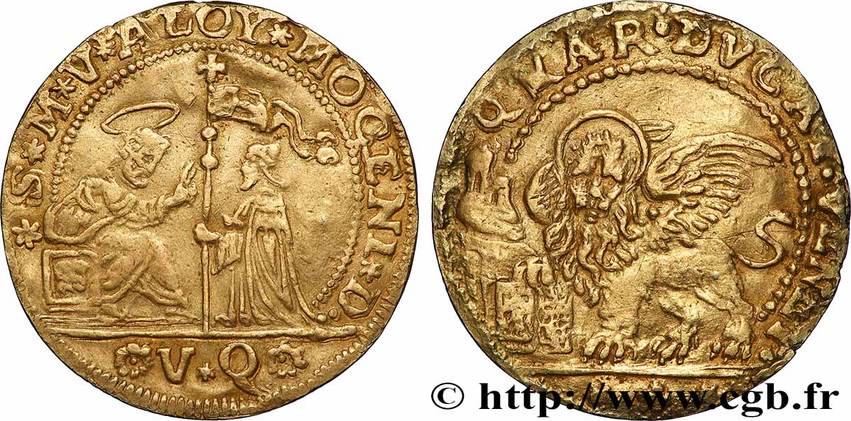 ITALY - VENICE - ALVISE III MOCENIGO (112th doge) 1/4 de Ducat de 2 Zecchini n.d. Venise XF