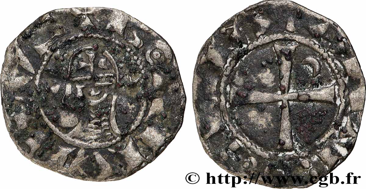 CROISADES - PRINCIPAUTÉ D ANTIOCHE - BOHÉMOND III Denier n.d. Antioche VF