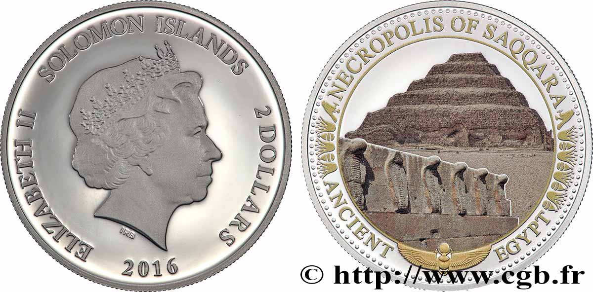 ÎLES SALOMON 2 Dollar Proof Nécropole de Saqqarah 2016 SPL