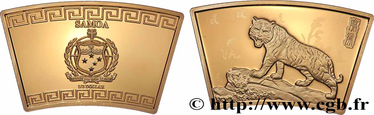 SAMOA 1/2 Dollar Proof-like Année du Tigre n.d. FDC
