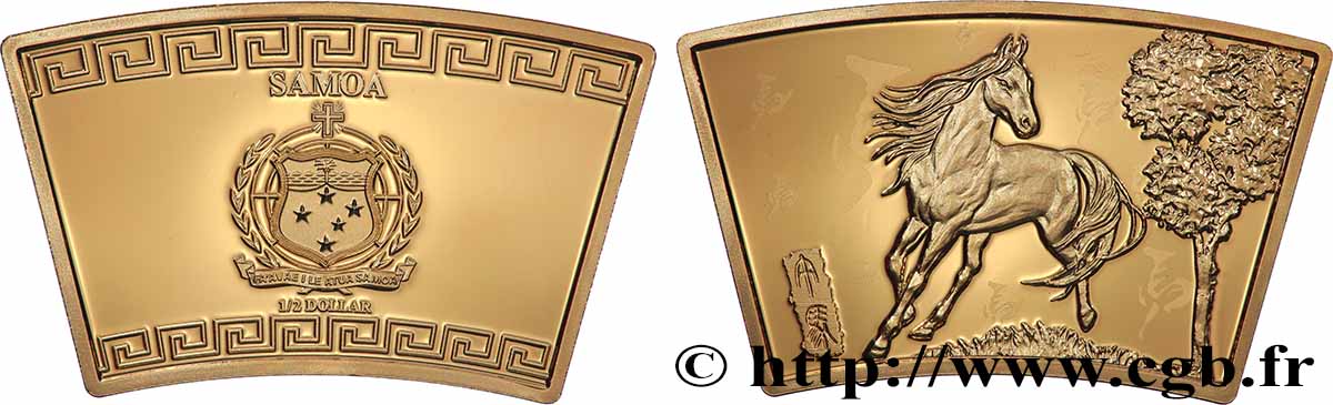 SAMOA 1/2 Dollar Proof-like Année du Cheval n.d. FDC