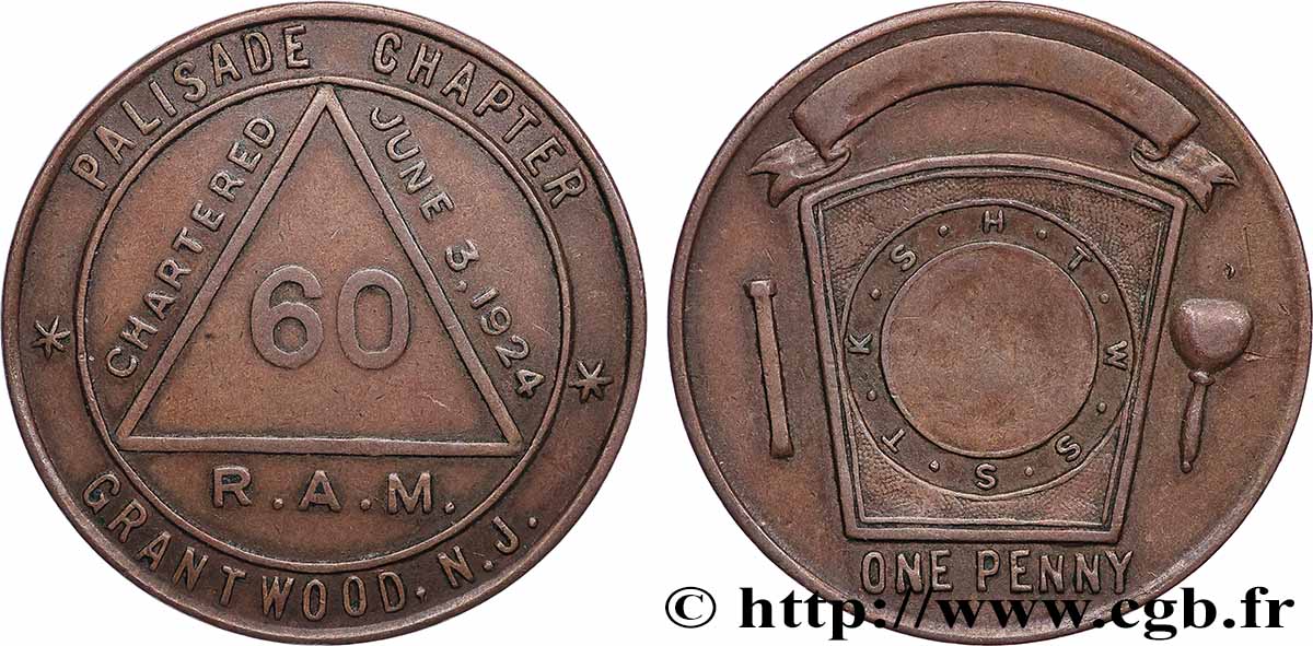 VEREINIGTE STAATEN VON AMERIKA Token ou 1 Penny n.d. SS