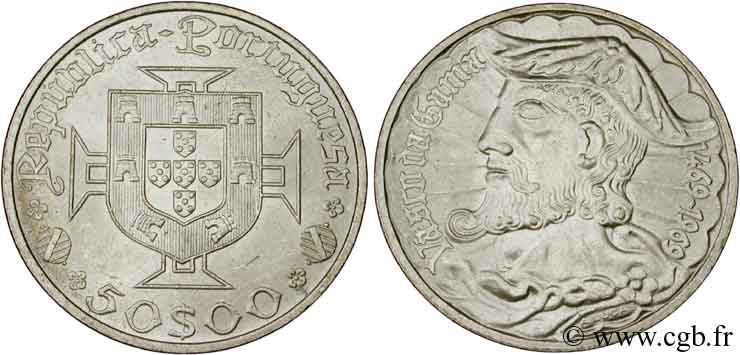 PORTUGAL 50 Escudos 500e anniversaire de la naissance de Vasco Da Gama 1969  SPL 