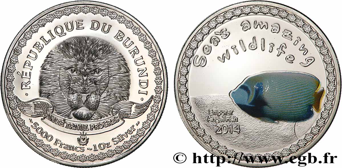 BURUNDI 5000 Francs Ange de Mer Impérial 2014 ST