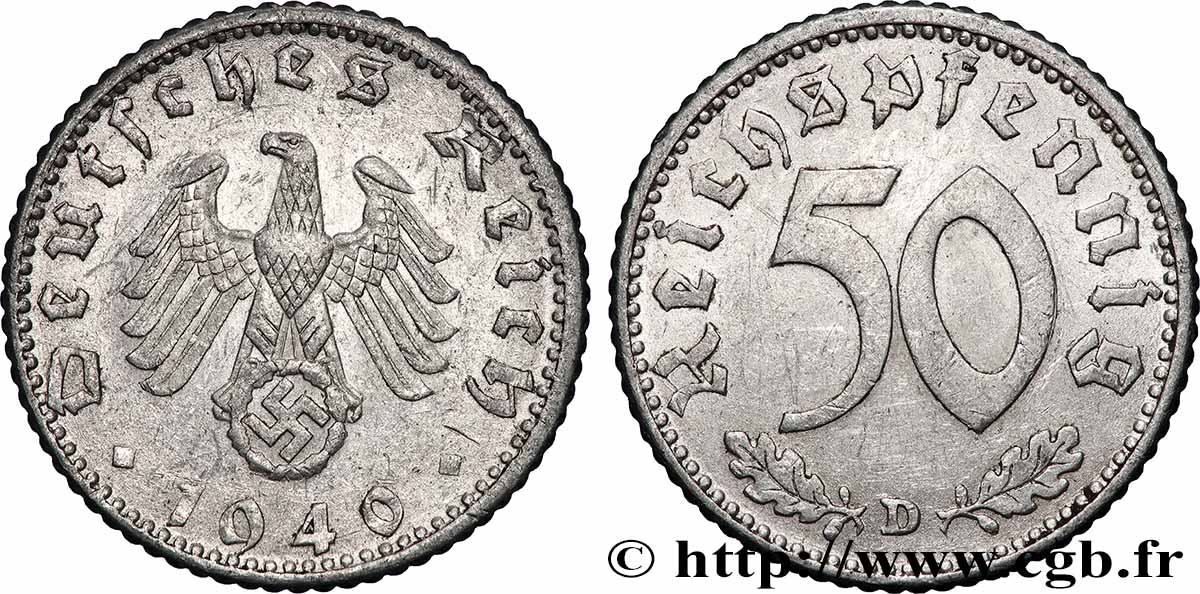GERMANIA 50 Reichspfennig 1940 Munich - D BB