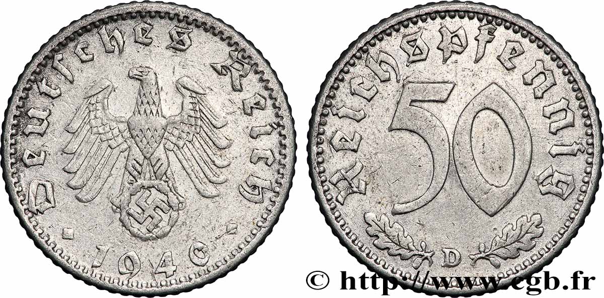 ALLEMAGNE 50 Reichspfennig 1940 Munich - D TTB