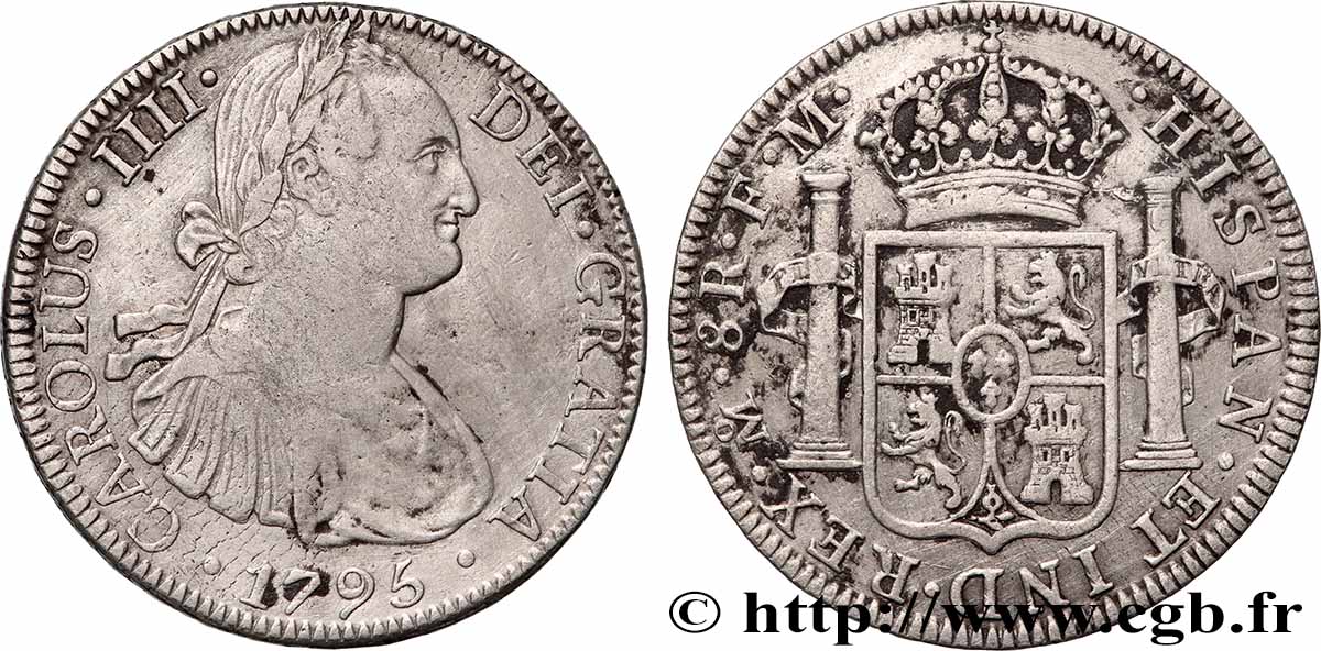 MEXIQUE - CHARLES IV 8 Reales 1795 Mexico TTB