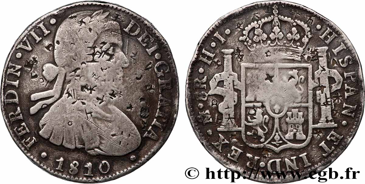 MEXIQUE - FERDINAND VII 8 Reales 1810 Mexico TB+