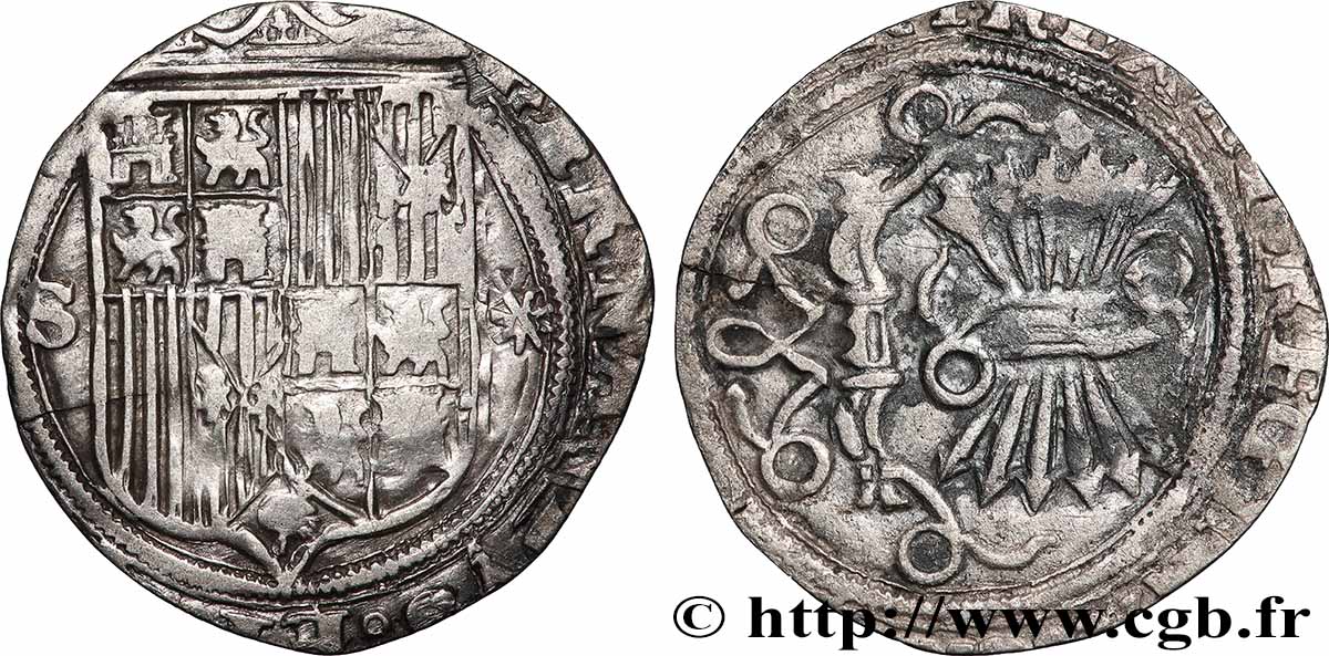 SPAIN - ISABELLA AND FERDINAND 1 Real n.d. Séville VF