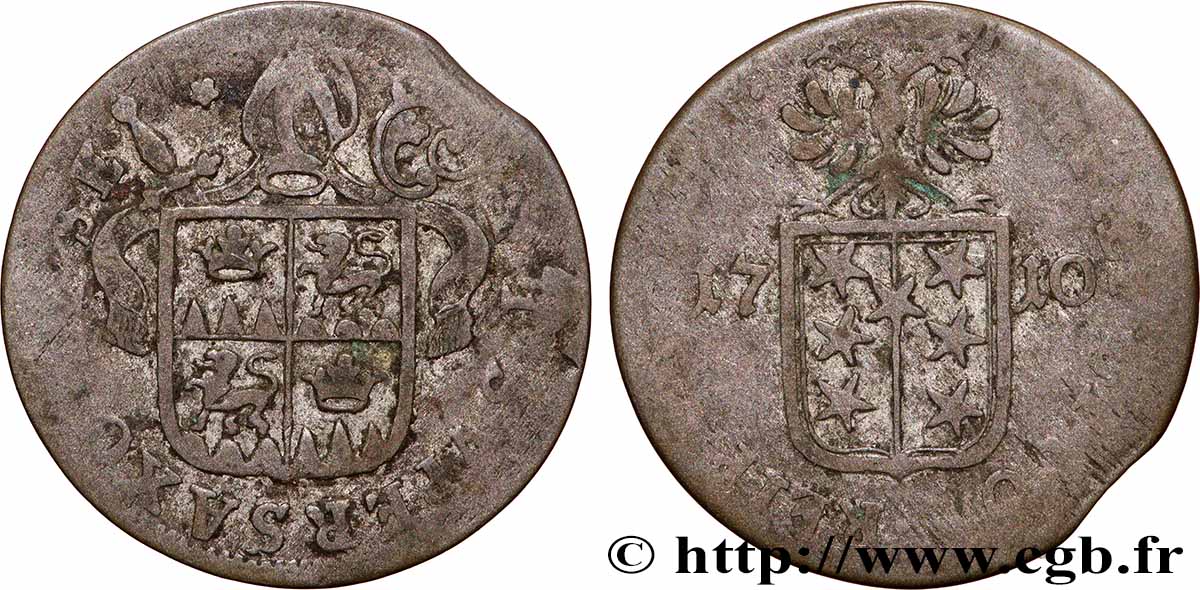 SWITZERLAND - CANTON OF VALAIS 1 Batzen canton du Valais (Sitten) frappe au nom de l’évêque François-Joseph Supersaxo 1710 VF